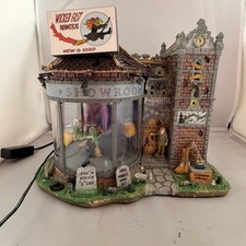Lemax Wicked Fast Broomsticks 15204 Spooky Town Retired Works Halloween *Smoke picture