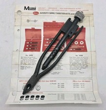 Vintage MILBAR USA Safety Wire Twister Pliers Aviation Aircraft Lockwire Tool picture