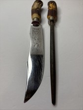 Vintage German Carving Knife Sharpening Set By Rehwappen Solingen picture