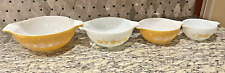 Pyrex Butterfly Gold Cinderella Mixing Bowl Set of 4 Nesting 441 442 443 444 picture