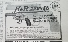 1909 H&R Arms Co Gun Let the Revolver Become a Reality Original Ad picture