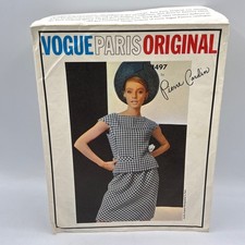 Vogue Paris Original 1497 Sewing Pattern Pierre Cardin Dress Size 10 Vintage 60s picture