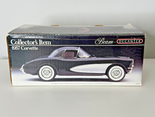 VINTAGE JIM BEAM 1957 CHEVROLET CORVETTE DECANTER BLACK SILVER ORIGINAL BOX NEW picture