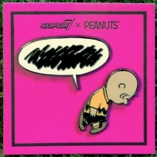 ⚡RARE⚡ SUPER7 x PEANUTS Charlie Brown Pin *BRAND NEW* SDCC 2019  picture