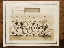 Vintage 1936 Black & White Photograph Sidney Lanier Basketball Team Champions picture