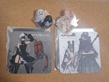 NieR Square Enix Acrylic Badge 10H Coaster Mama Papa White Commander 14+ picture