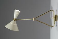 Italian Adjustable Wall Light Diabolo Modern Brass Wall Fixture Sconce 2 Bulbs  picture