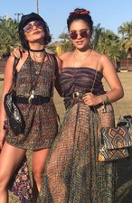 Vanessa Hudgens Two Women Standing Front Palm Tree 11x17 Poster_11x17 picture