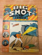 Big Shot #16 1941 Golden Age Pre-War WWII Nazi +RACIST DEPICTIONS SKYMAN FACE picture