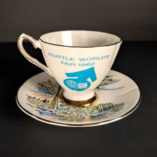 1962 Seattle World’s Fair Cup & Saucer Set Space Needle Design picture