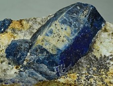 676 Gm Rare Fluorescent Afghanite Crystal w/ Lazurite Pyrite & Calcite On Matrix picture