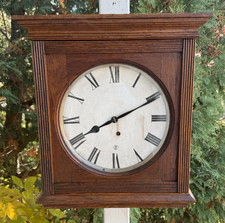 Antique C 1870 Ansonia Time Only Gallery Regulator Wall Clock - RUNS GREAT picture