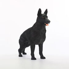 German Shepherd Figurine Hand Painted Collectible Statue Black picture