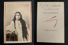 Nadar, Paris, Catherine Pauline Hannegresse known as Delavaux Vintage Business Card picture