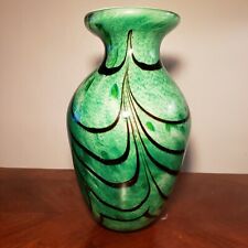 Vintage Large Heavy Murano Style Glass Vase 11 3/4 Inches Tall 8 Lb 3.5 Oz picture