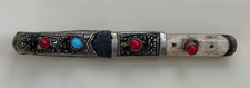 ANTIQUE TIBETAN HIMALAYAN ORNATE KNIFE AND SCABBARD 7.75