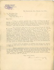 1912 Edmund Tauszky Letter Archibald Cox Levi Strauss & Henry Schiff Case signed picture