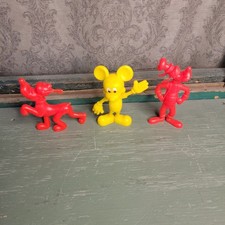 VTG Lot Of 3 Louis Marx Hard Plastic Mickey Mouse Disney Docked Pluto Goofy picture