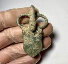 Certified Antiquity Gold Gilded Crusader Buckle Holy Land 12th–13th Century COA picture