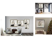 Renditions Gallery Winter Birds Noel Art Framed Christmas Painting Contemporary picture
