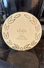 Lenox China Treasures Ivory Gold Sentiment Box, Congratulations, Round With Lid picture