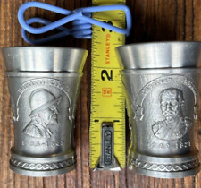 Vintage Pewter Shot Glass Zinn Cup picture