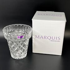 Marquis by Waterford Diamond & Arches Cut Clear Crystal Flower Pot Vase-51/4”  picture