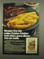1975 Ore-Ida Golden Crinkles French Fries Ad picture