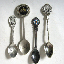 4 Nova Scotia Collector Souvenir Spoons Canada Halifax Citadel Peggy's Cove picture