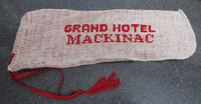 GRAND HOTEL MACKINAC ISLAND MICHIGAN VINTAGE SOUVENIR KNIT BAG DRAWSTRING picture