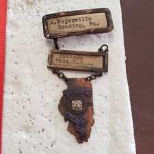 Name ID Badge Pinback Souvenir Modern Woodmen of America Chicago Pin Private picture