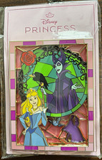 Pinapalooza Disney Sleeping Beauty Pin - Aurora & Maleficent Stain Glass LE300 picture
