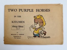 Vtg 1968 Chicago Tribune Childrens Story Supplement Two Purple Horses In Kitchen picture