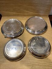 Vintage Silverplate Footed Base Set of 4 BS3 picture