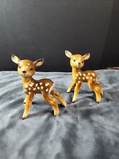 Set of 2 Vintage Goebel Brown Fawn Baby Deer Figurines 1972-1991 Different Stamp picture