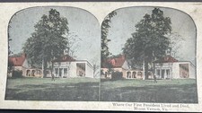 Antique Mount Vernon Virginia Stereoview George Washington Home Historic Photo picture