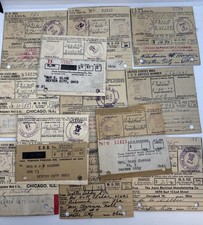 Vintage US Mail COD Postal Tags Receipts Paper Ephemera 1940s picture