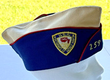 VINTAGE VETERANS OF WWI WW1 259 ORLEANS COMPANY WOOL GARRISON HAT CAP - DAMAGED picture