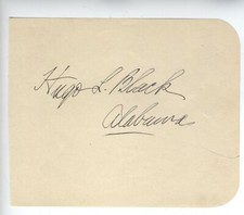VINTAGE SUPREME COURT JUSTICE HUGO BLACK AUTOGRAPH INK SIGNED INK PAPER picture