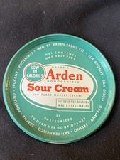 FRESH ARDEN FARMS COMPANY VINTAGE SOUR CREAM METAL LID 4-1/2