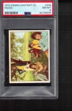 # 248 the FACES    1972  PANINI  CANTANTI  sticker    PSA 8    ROD STEWART picture