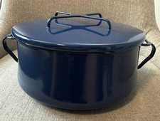 Dansk Kobenstyle Midnight Blue 4 Qt Casserole Dutch Oven Lid w/ Trivet  picture