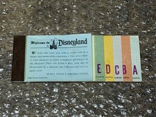 Disneyland 1976 Adult Vintage A-E Park Ride Admission Ticket Book Disney picture
