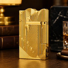 One Piece Sleeping Mermaid Engraving Gold Sanji Lighter with giftbox picture