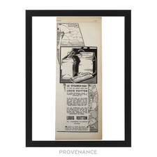 🔴 Louis Vuitton Antique Vintage Newsprint Ad - STEAMER-BAG. picture
