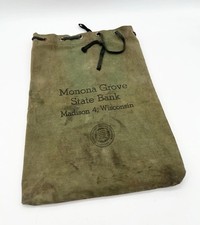 Vintage 30s Monona Grove State Bank Money Bag Madison WI FDIC Local History picture