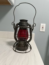 Dietz Vesta Railroad Lantern with N.Y.C.S. Embossed Ruby Red Globe picture