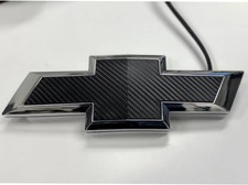 2014–2015 Chevy Silverado Front Grille Emblem – Chrome Black LED Lighted Badge picture