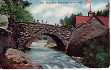 Vintage Postcard CO Manitou Bridge at Soda Springs People -367 picture
