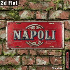 Italian Vintage Sign Aluminum Metal Outdoor Wall Decor Garage Sign 12x6 picture